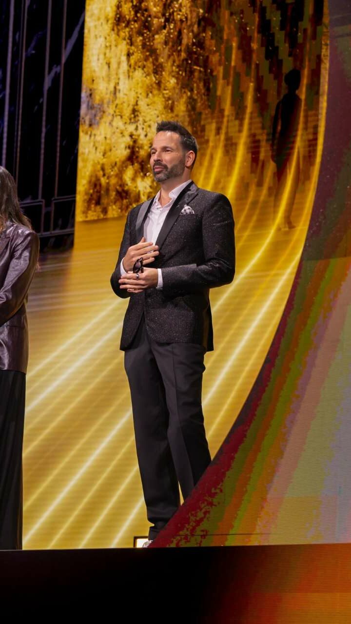 Bryson Thornton on stage at the IQOS x Seletti Limited-Edition Collection launch