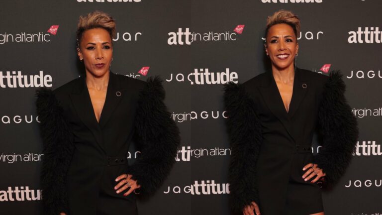Dame Kelly Holmes on the Attitude Awards red carpet
