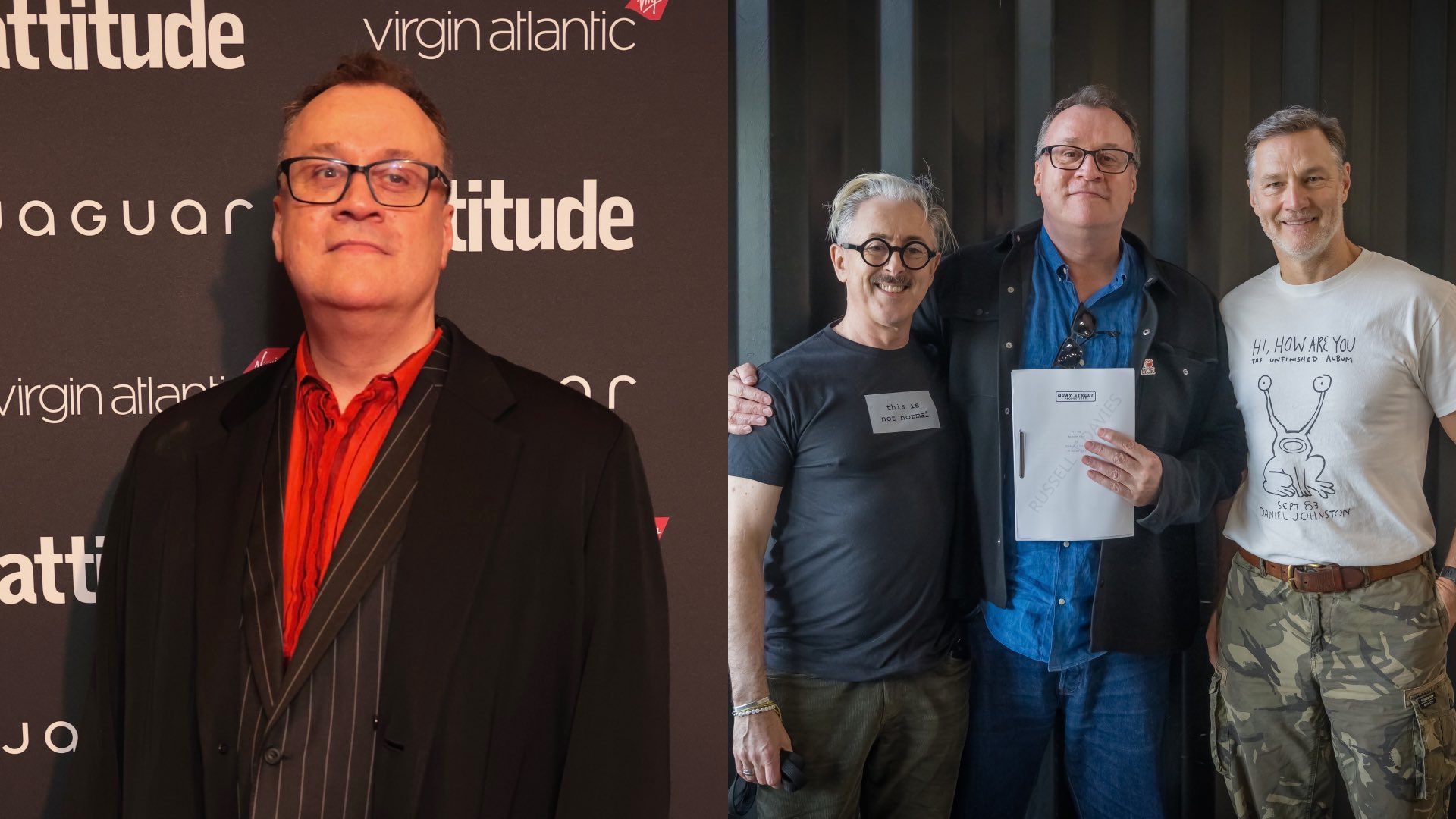 Russel T Davies on the 2025 Attitude Awards red carpet