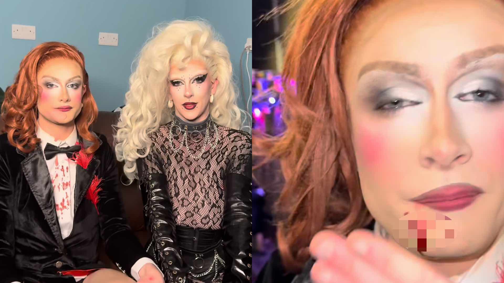 Lucina Schynning and Krystal Queer in attack video