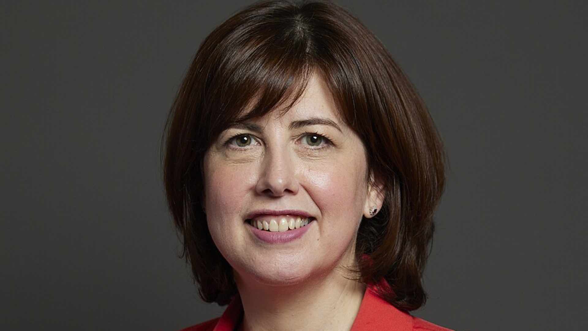 Lucy Powell in red blazer