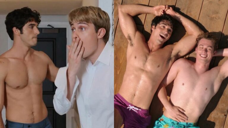 Taylor Zakhar Perez and Nicholas Galitzine in Red, White & Royal Blue