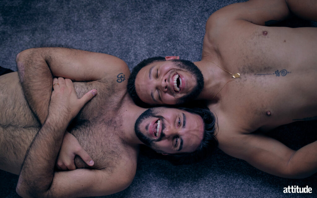 Faris Haddadin and Josh Winter seen shirtless