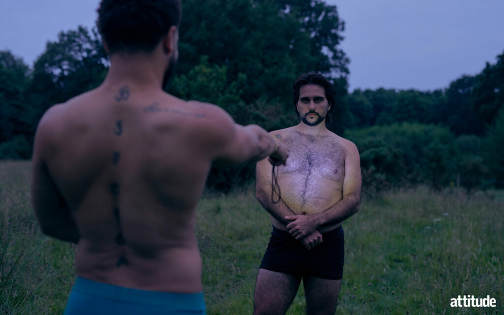 Faris Haddadin and Josh Winter seen shirtless