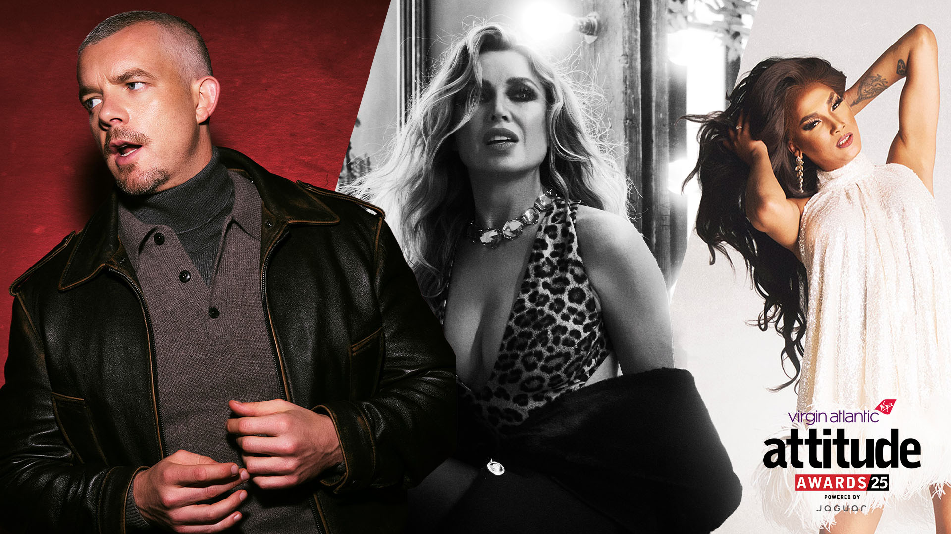 Composite of Russell Tovey, Dannii Minogue and Tiara Skye