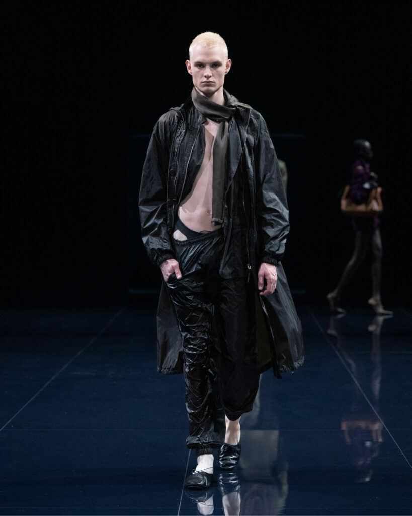 A model walks the Tom Ford Spring/Summer 2026 show in Paris. 