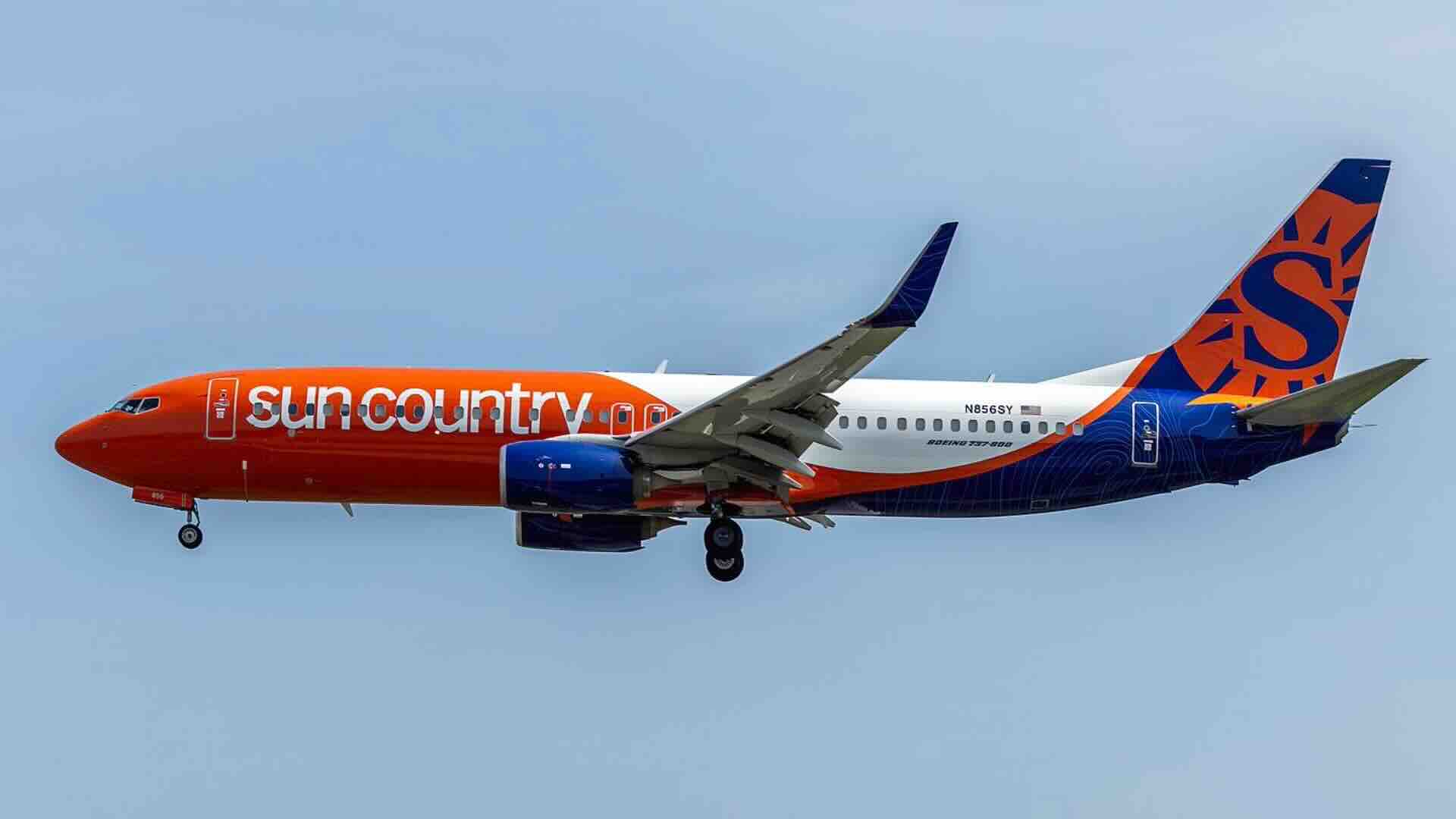 A Sun Country Airlines flight
