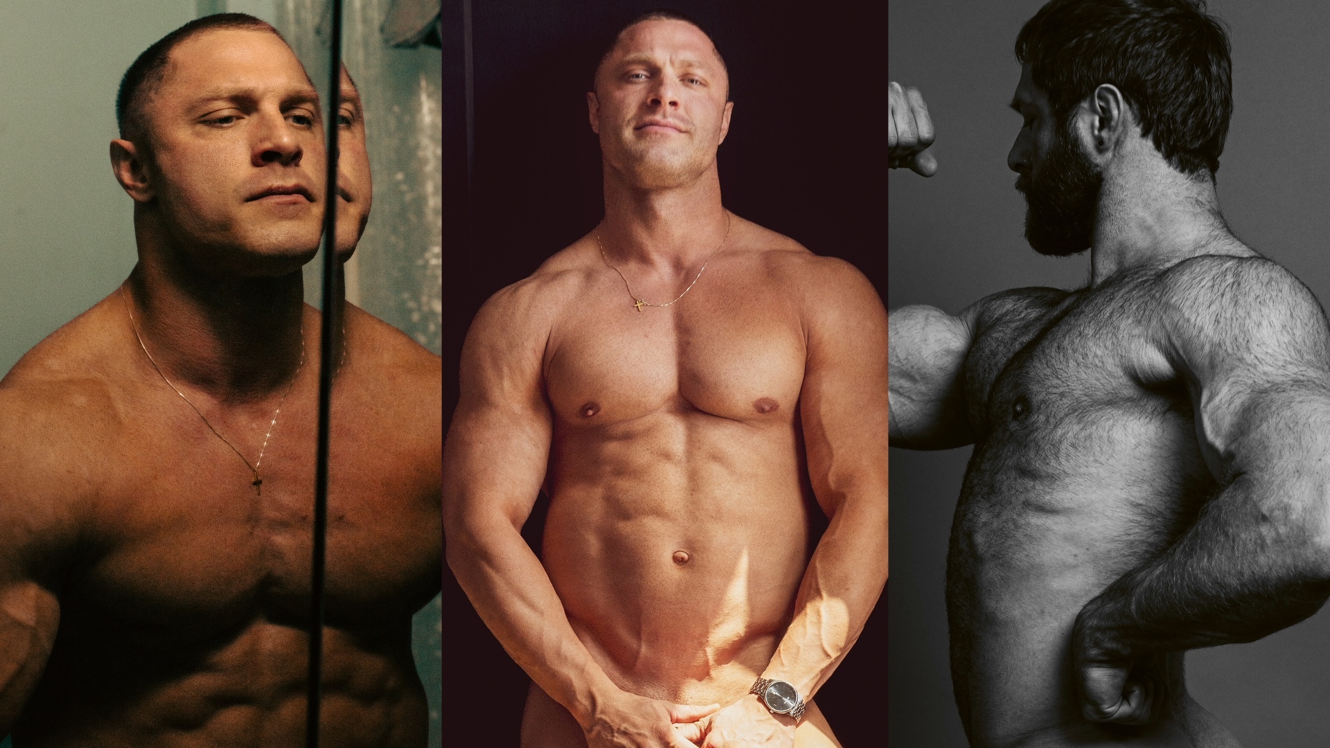Brock Yurich posing shirtless