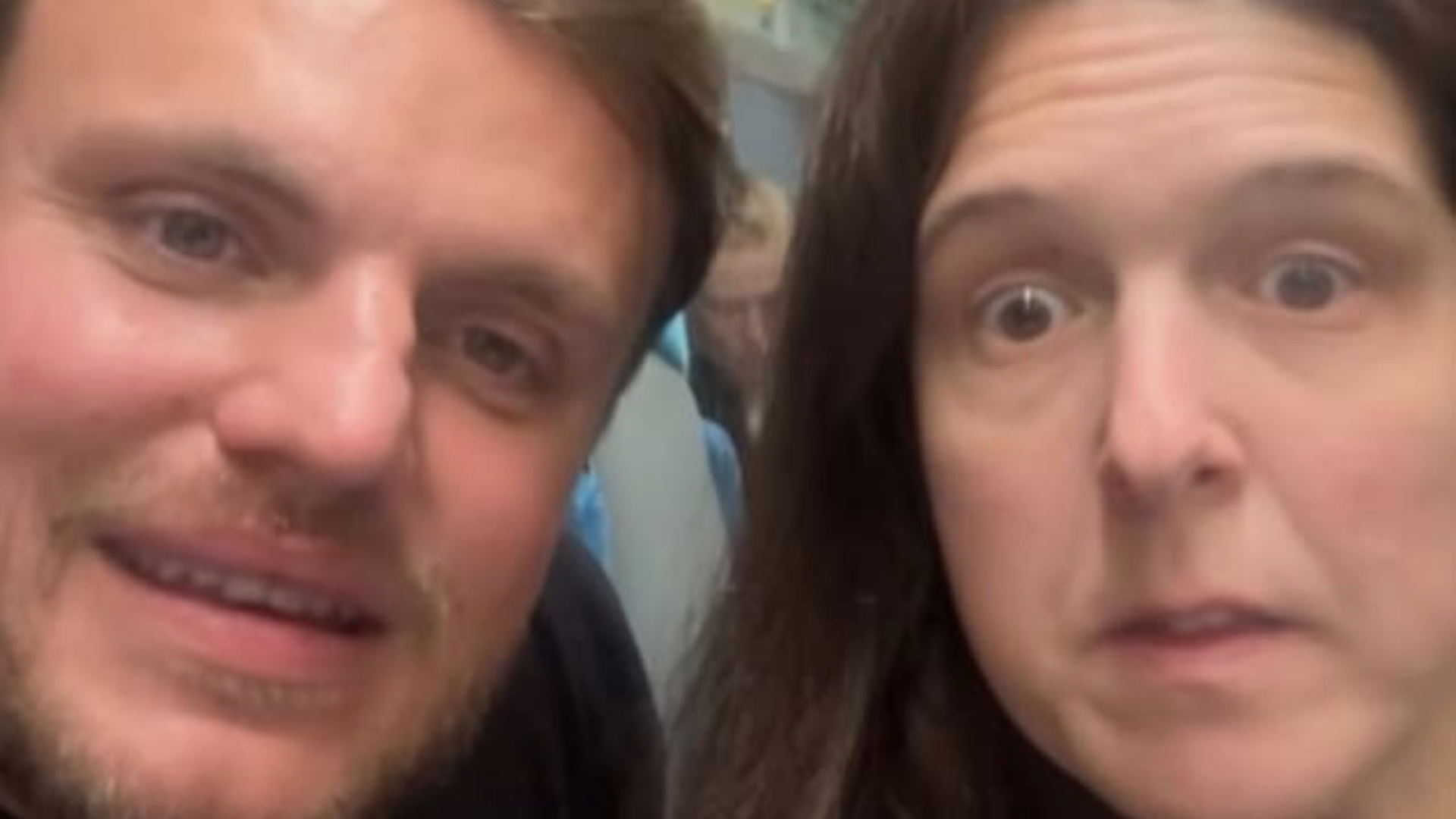 Rosie Jones on the right and Lee Peart on the left