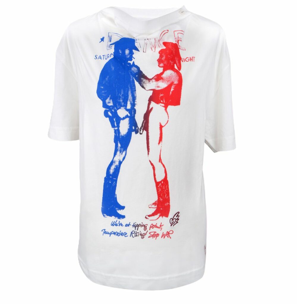 Vivienne Foundation Cowboys T-shirt showing a print of two semi-nude cowboys