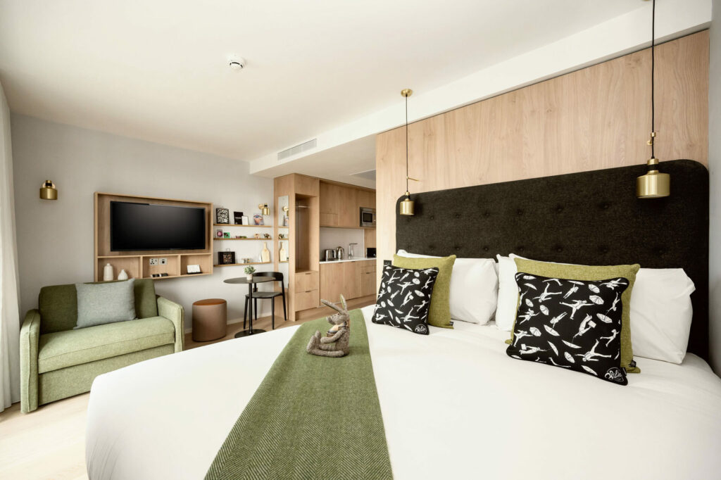 Bedroom at the Wilde Aparthotels Manchester