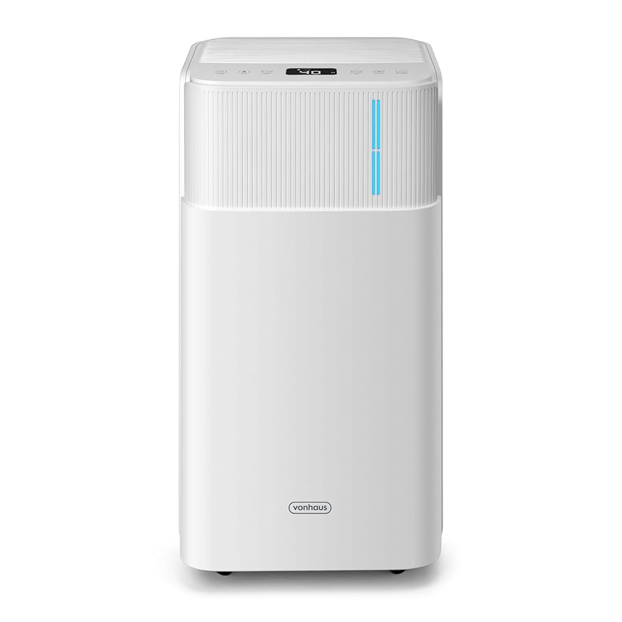 A white VonHaus dehumidifier