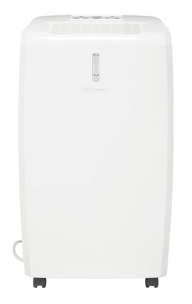 A white Dimplex EverDri 14EL dehumidifier