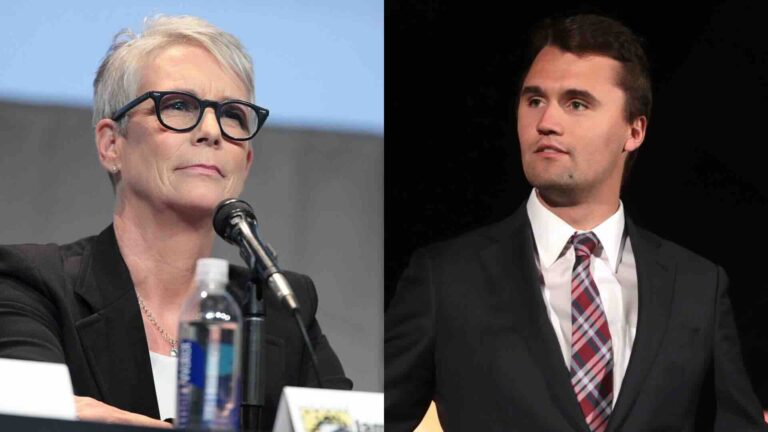 Jamie Lee Curtis and Charlie Kirk
