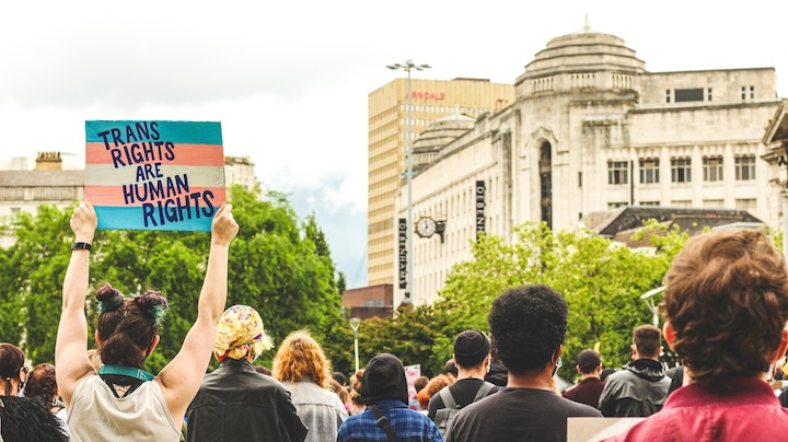 Trans rights protest