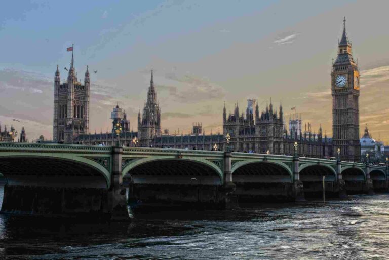 A view of Westminster Palace and the Thames