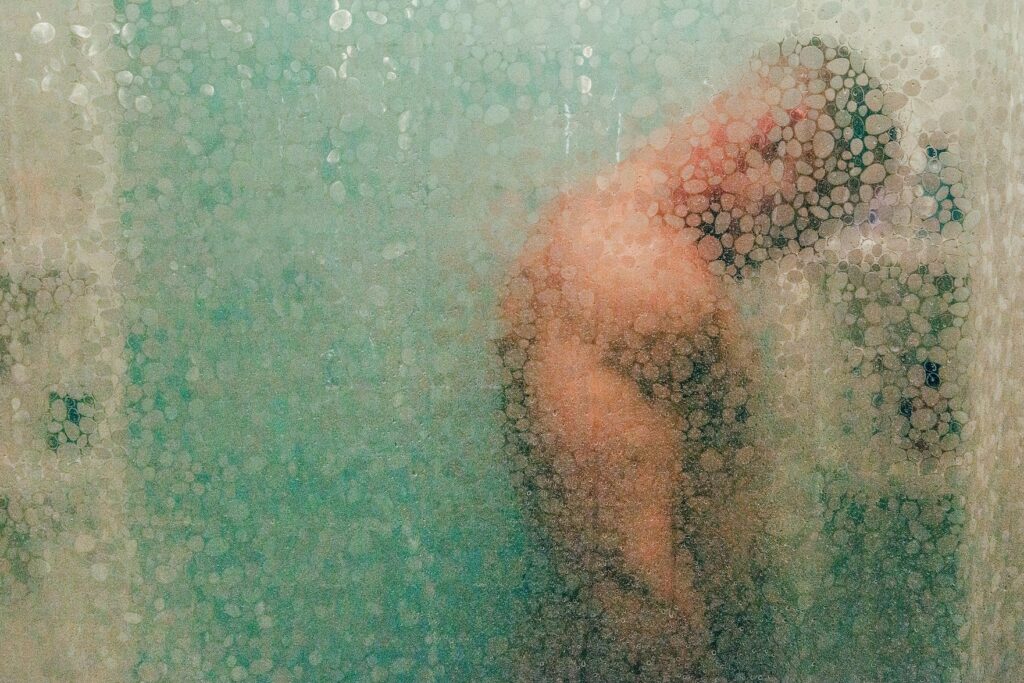 Brock Yurich in the shower
