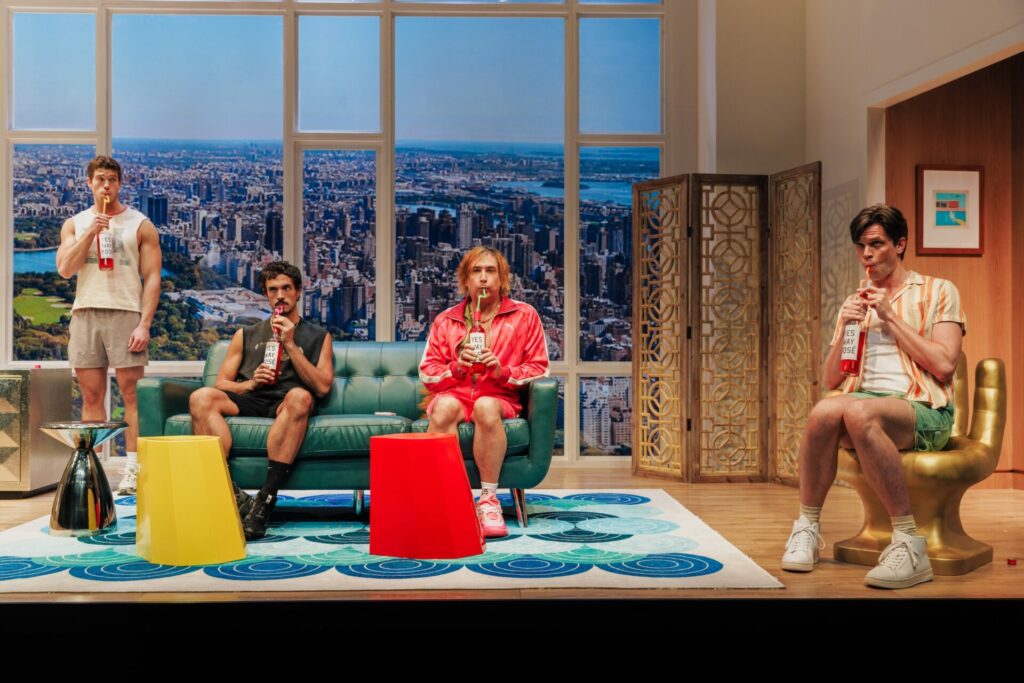 Derek Chadwick, James Cusati-Moyer, Pete Zias, and Aaron Jackson in Messy White Gays at The Duke on 42nd Street