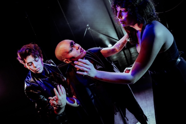 Transpose: SUBVERSE performers with their arms over each other