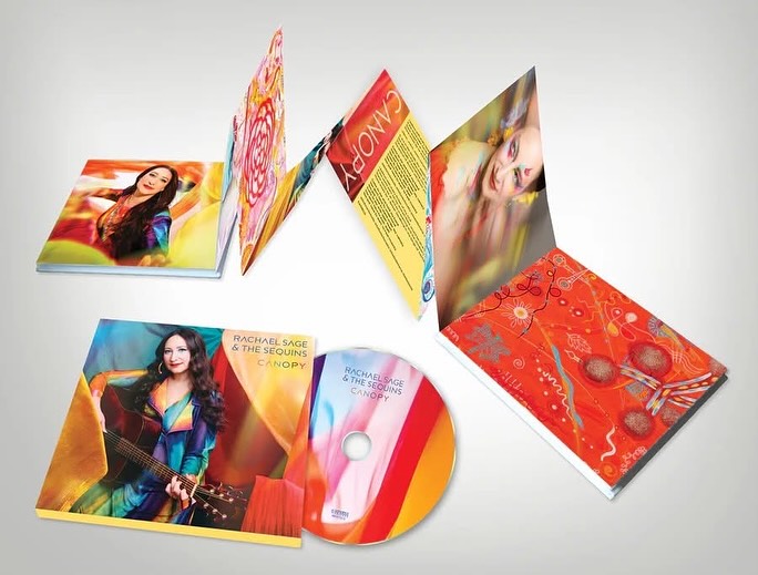 Rachael Sage Canopy CD and artwork displayed with fold-out design