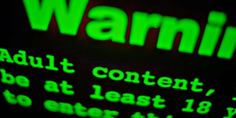 Adult content warning sign