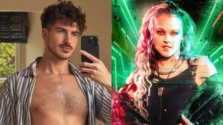 Joey Graceffa shirtless and JoJo Siwa in Escape The Night promo look