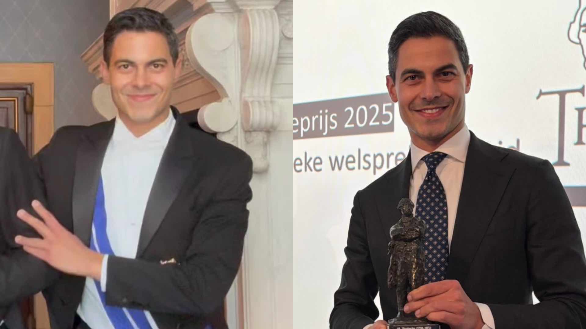 Rob Jetten winning his prize