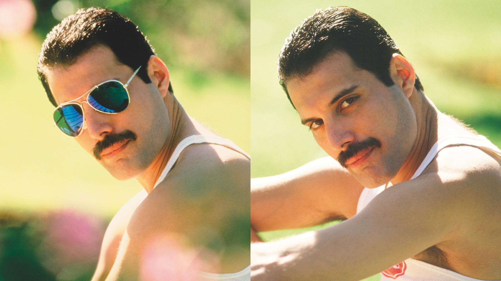 Freddie Mercury in Mr Bad Guy cover shoot