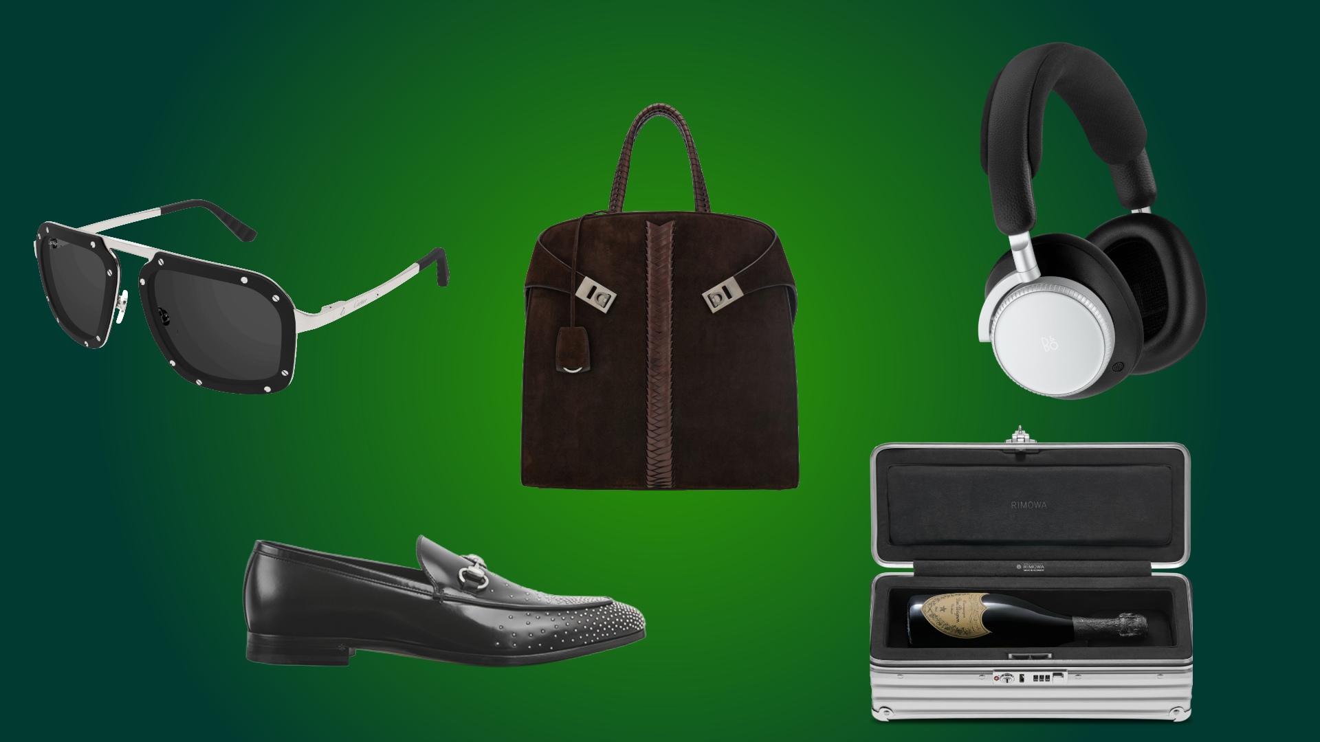 A collage of high-end gift ideas from Attitude's 2025 luxury gift guide for the Christmas season
