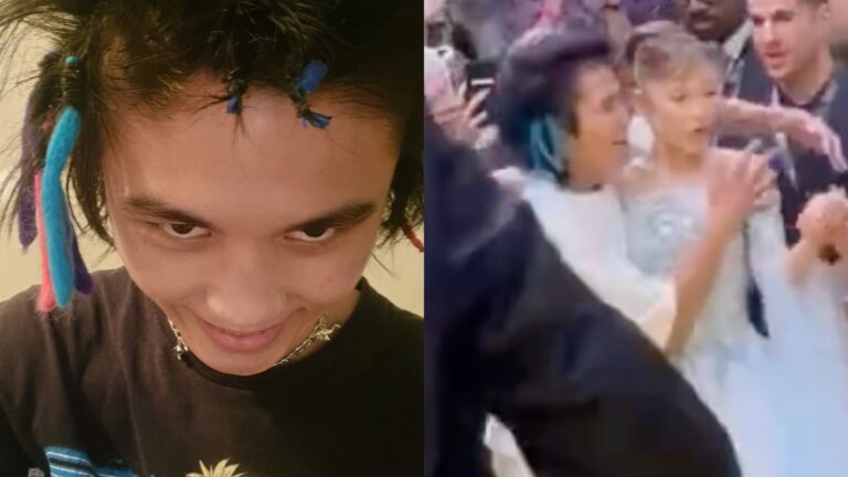 Johnson Wen selfie and grab of him ambushing Ariana Grande