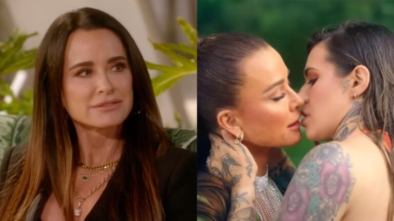 Kyle Richards and Morgan Wade kissing