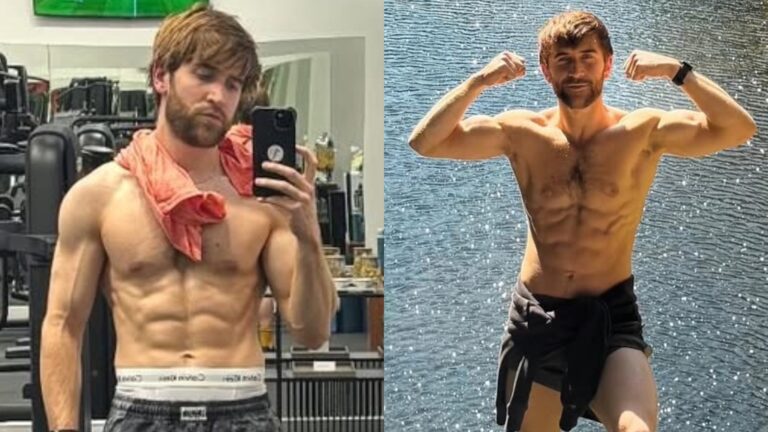 Shirtless Callum Scott Howells