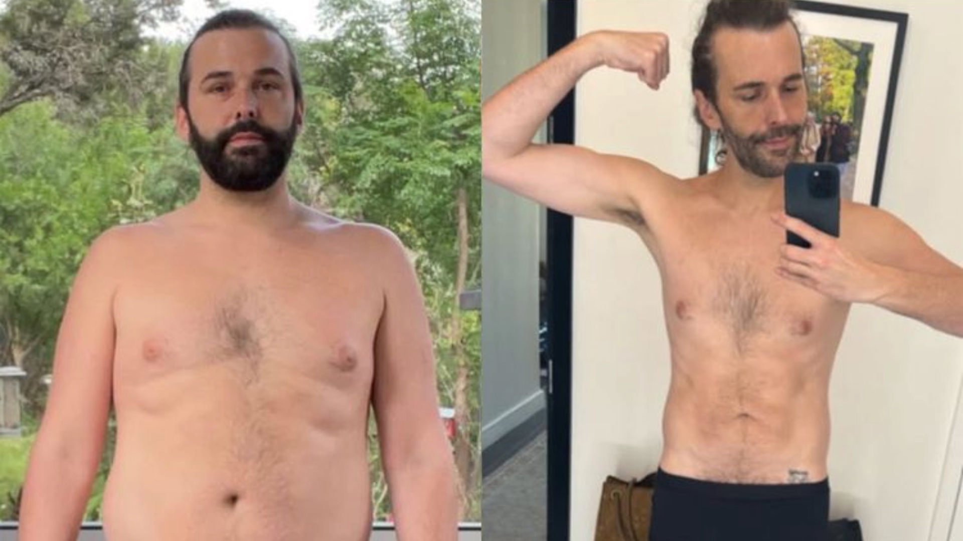 Jonathan Van Ness shirtless body transformation