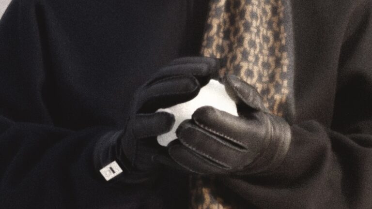 A lifestyle shot of Ferragamo's Winter Escape campaign