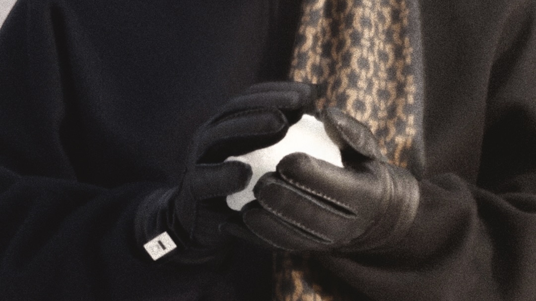 A lifestyle shot of Ferragamo's Winter Escape campaign