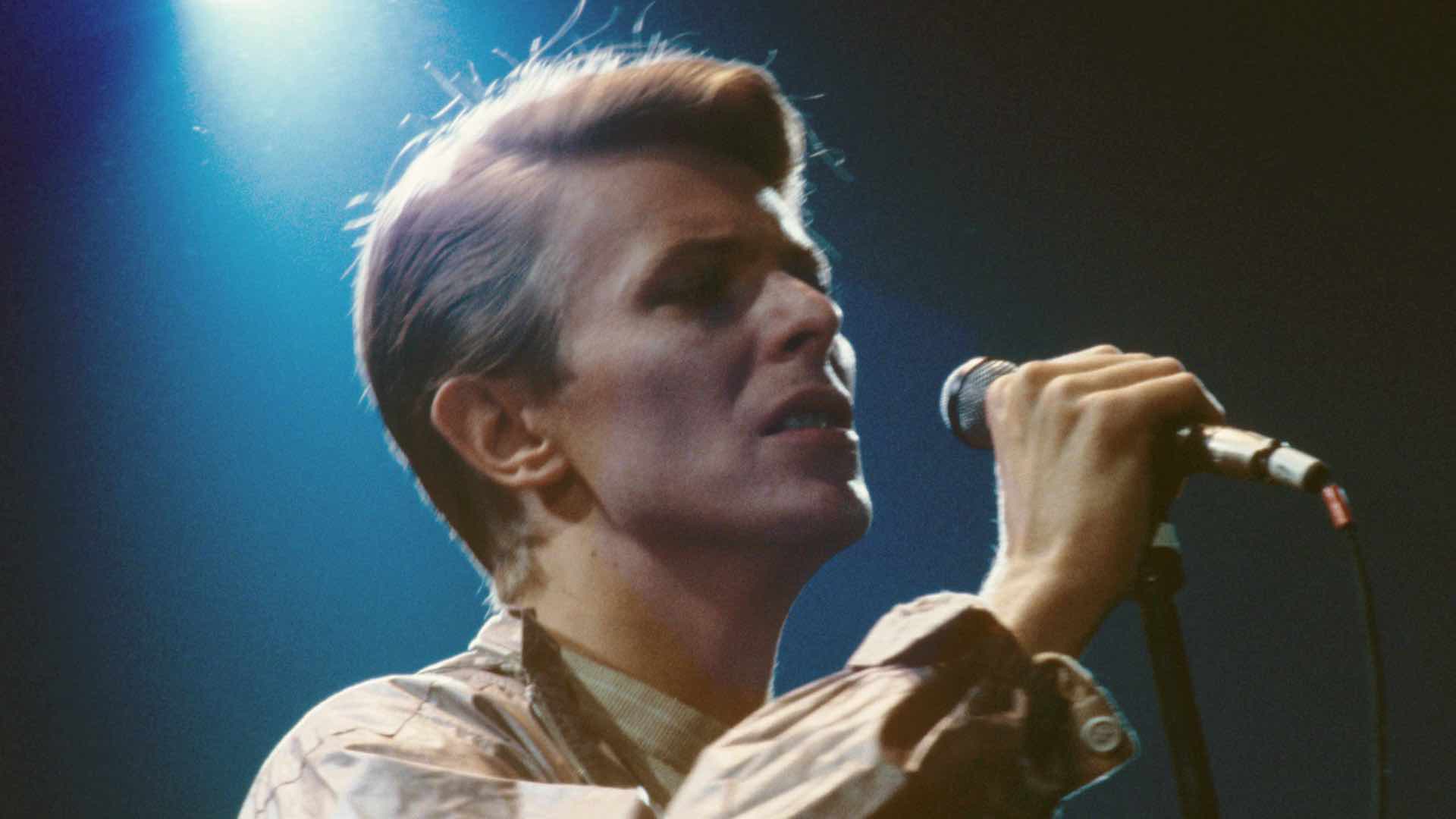 David Bowie in concert on 14 May 1978 in the Festhalle in Frankfurt - Germany.