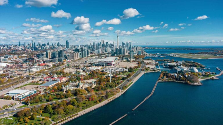 Aerial view of Toronto's skyline