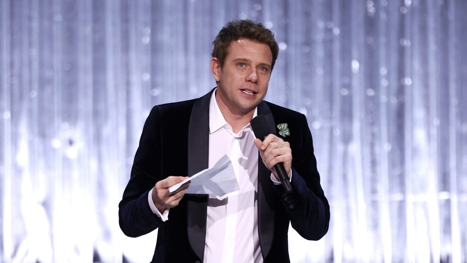 Jonathan Anderson accepts his Designer of the Year Award at the 2025 fashion awards at Royal Albert Hall