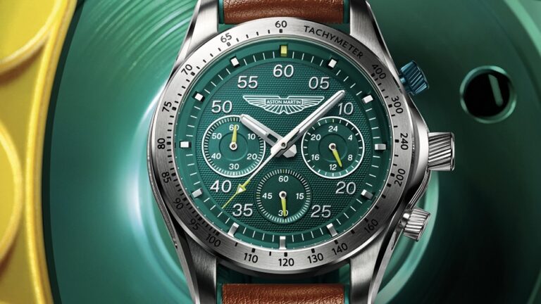 lifestyle shot of the Aston Martin Quartz 42mm watch