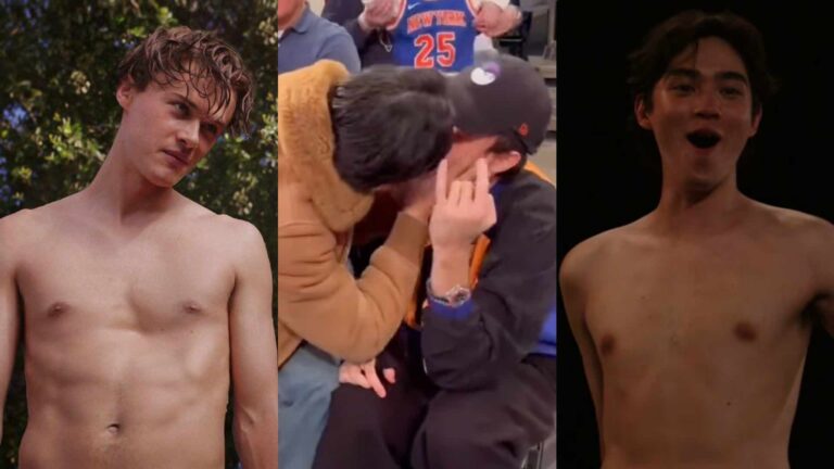 The Summer I Turned Pretty stars Sean Kaufman and Christopher Briney kissing