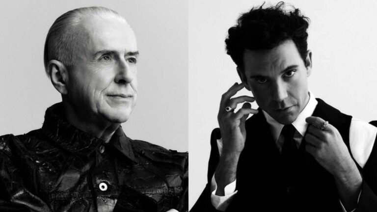 Holly Johnson and Mika in black and white photo