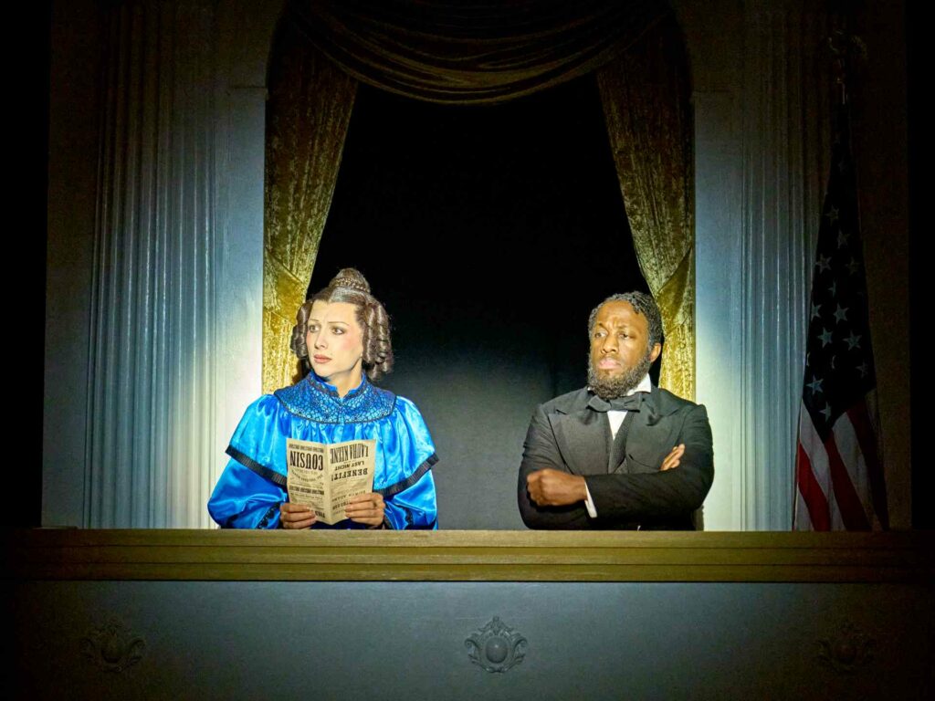 The cast of Oh Mary performing on stage on the West End