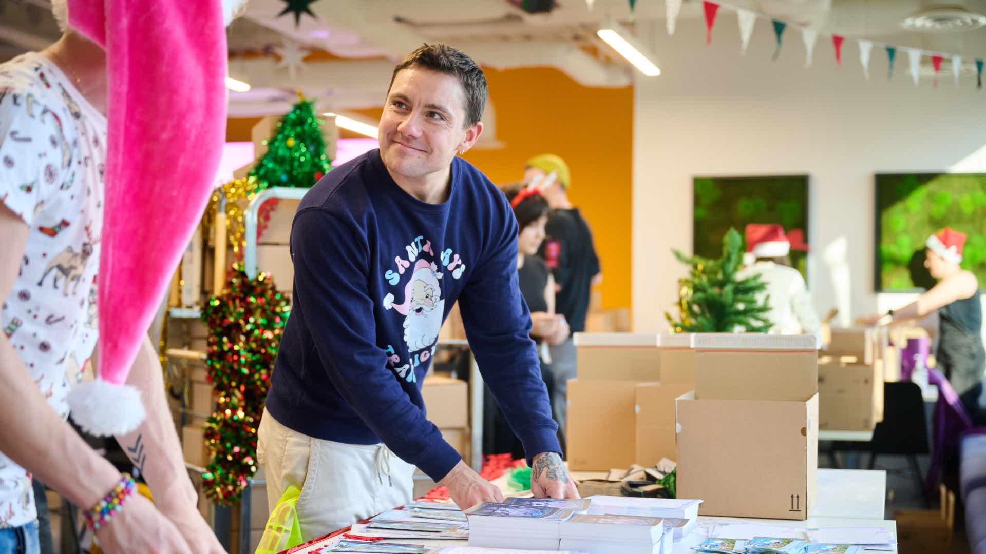 Trans+ Solidarity Alliance packing Christmas presents