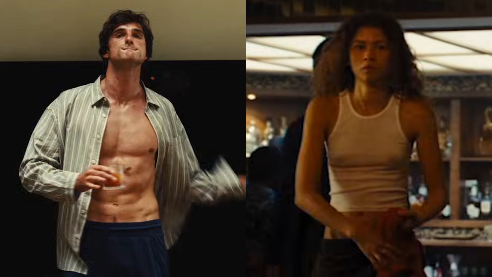 Jacob Elordi and Zendaya in Euphoria season 3