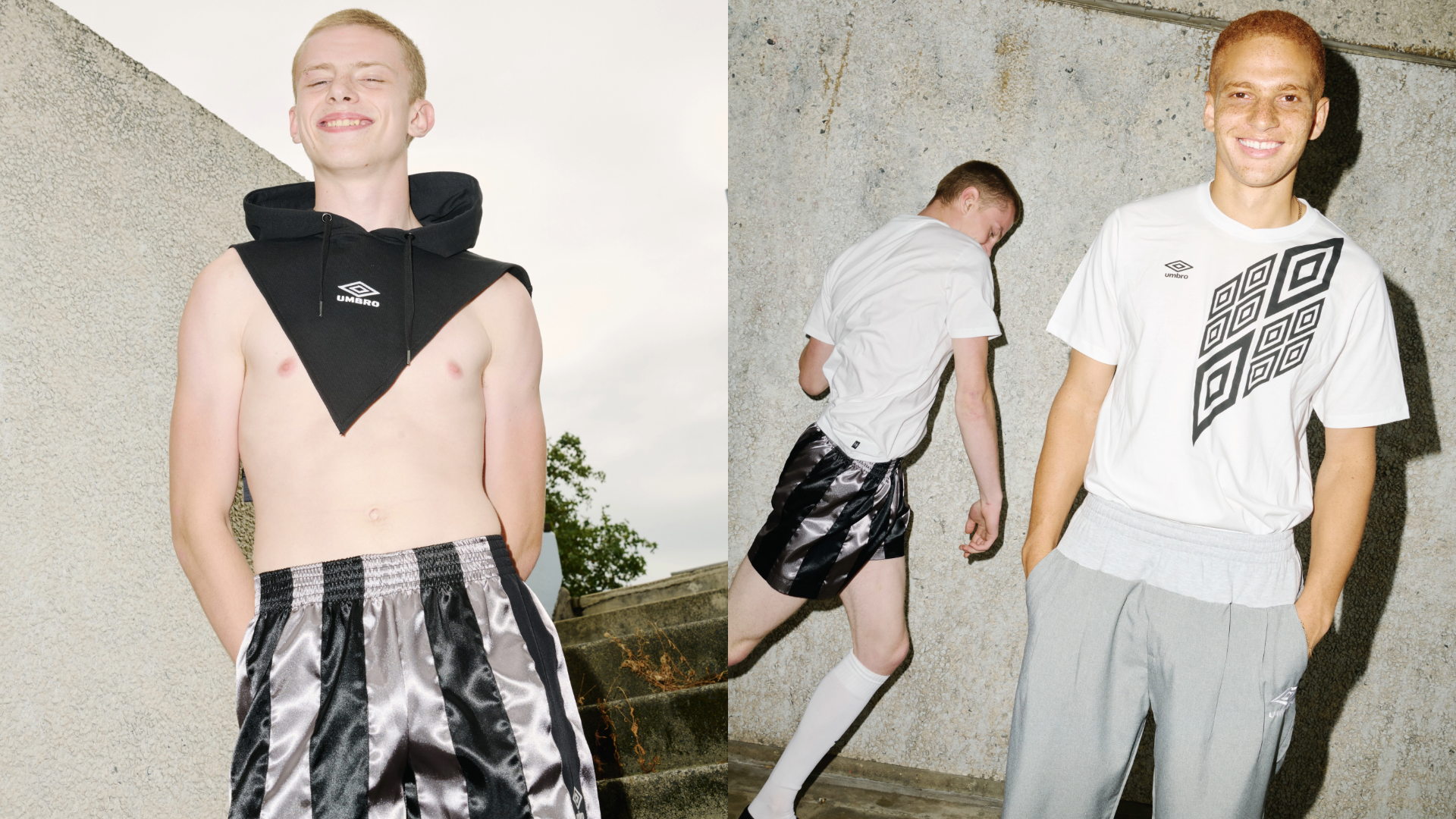 A collage of images from the Adam Jones x Umbro collaboration