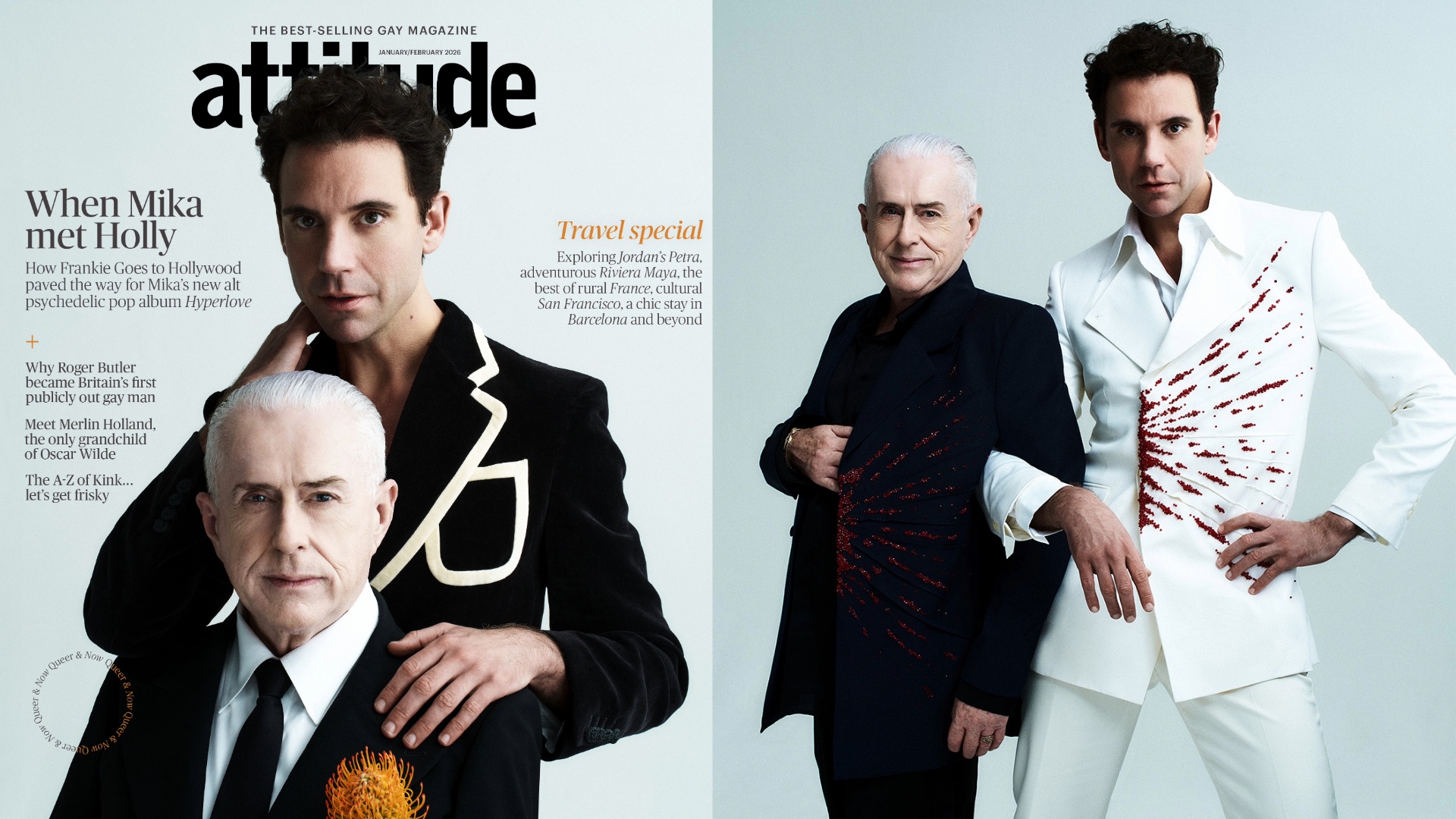 Mika and Holly Johnson cover Attitude magazine