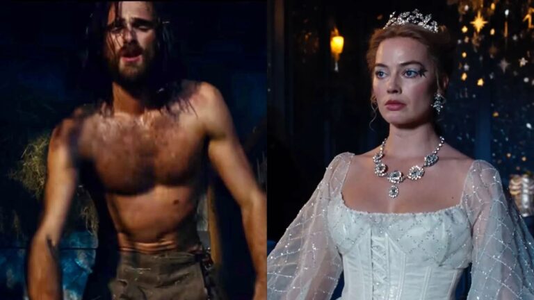 Jacob Elordi and Margot Robbie in Wuthering Heights