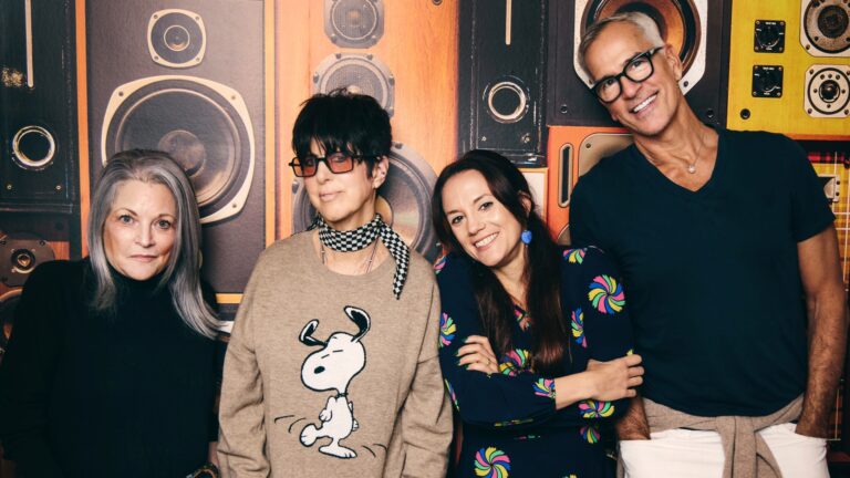 Vikki Stone, Diane Warren, Gina Wendkos and Jerry Mitchell of Coyote Ugly's West End production