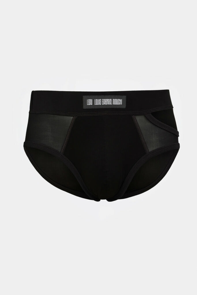 Product image of LGN Louis Gabriel Nouchi black transparent briefs.