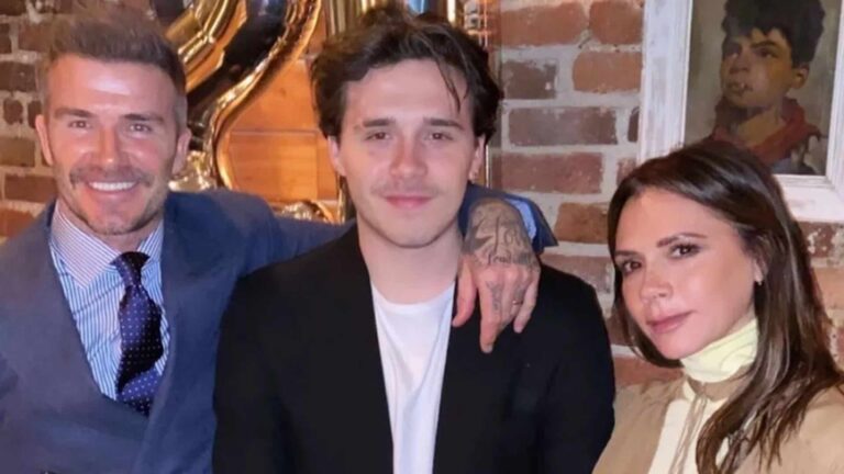 Victoria and Brooklyn Beckham